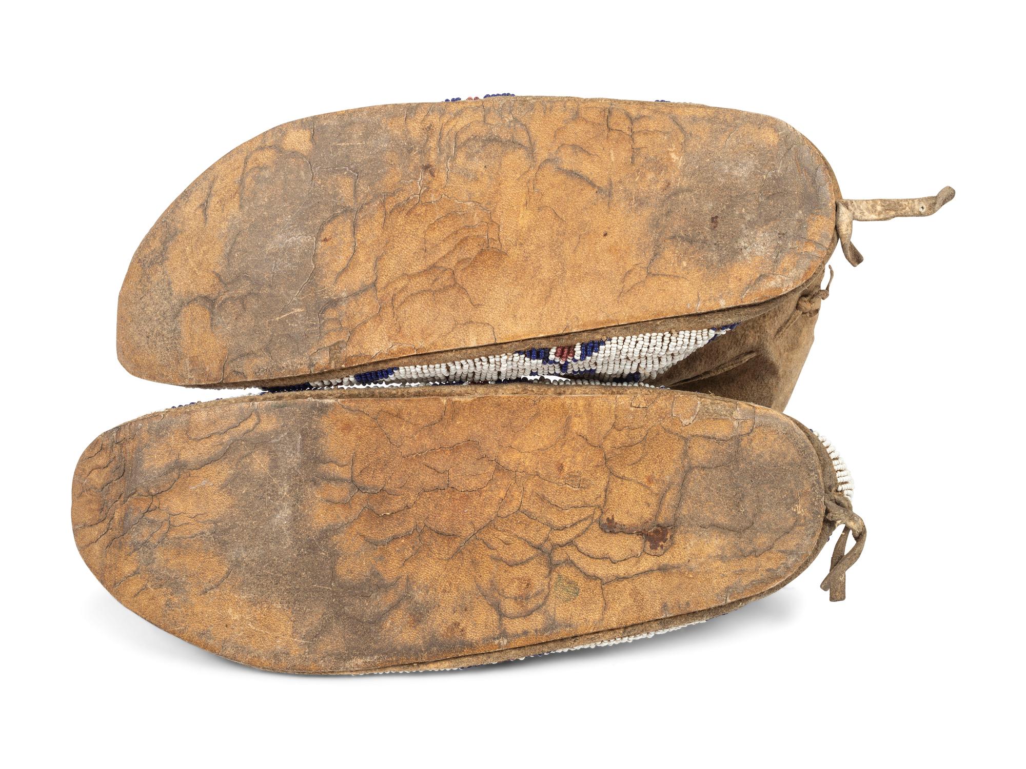 Cheyenne Beaded Hide Moccasins