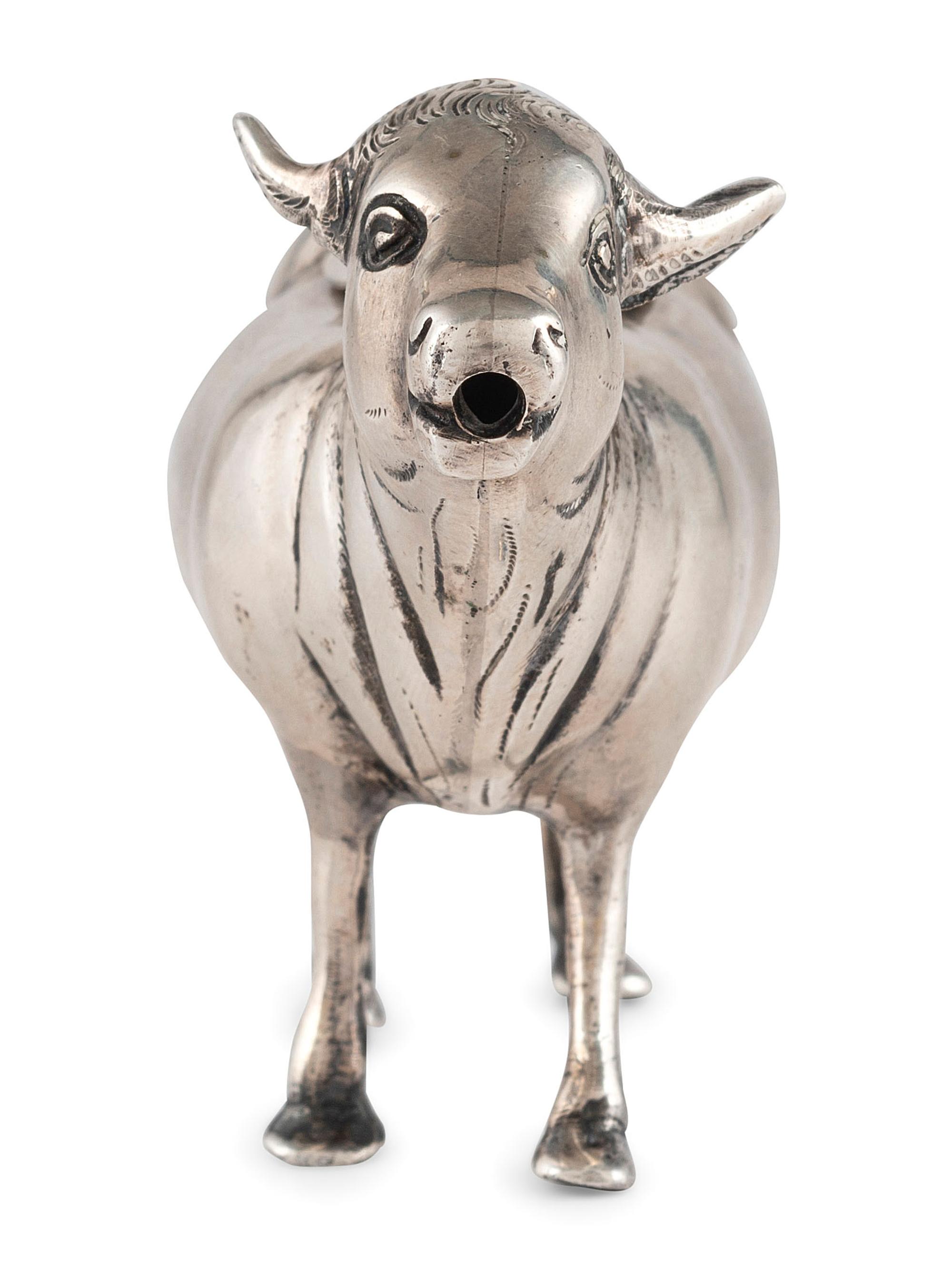 A German Silver Cow Creamer