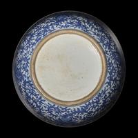 A Large Chinese Blue and White Porcelain 'Lotus Scrolls' Punch Bowl, Qing Dynasty, Probably 18th Century 清中期 青花纏枝花卉紋大碗