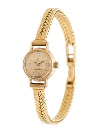 OMEGA, 18K YELLOW GOLD AND DIAMOND WRISTWATCH