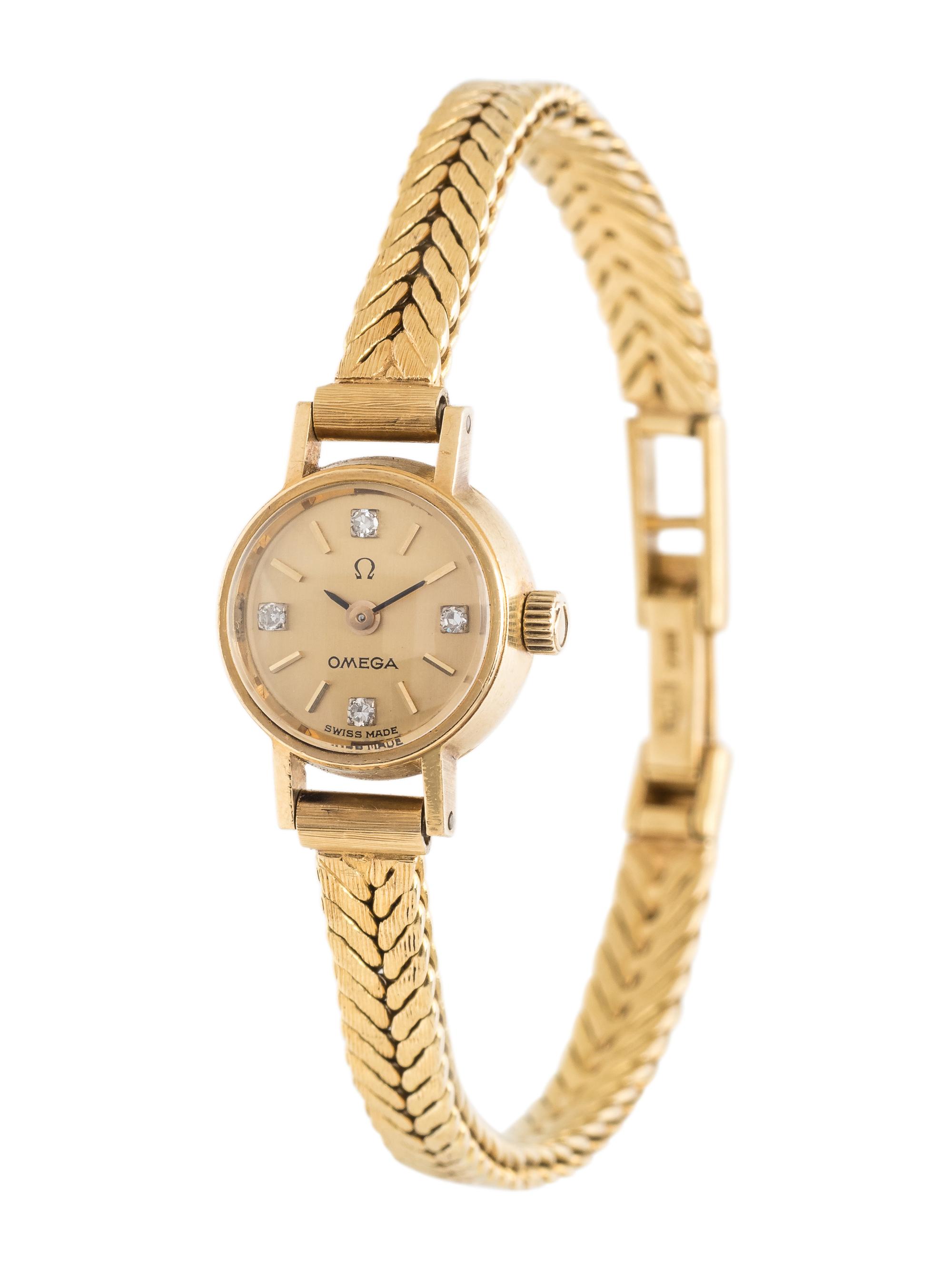 OMEGA, 18K YELLOW GOLD AND DIAMOND WRISTWATCH