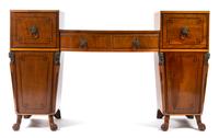 A Regency Egyptian Revival Mahogany Sideboard Height 44 1/2 x width 74 3/4 x depth 23 1/4 inches. — EARLY 19TH CENTURY