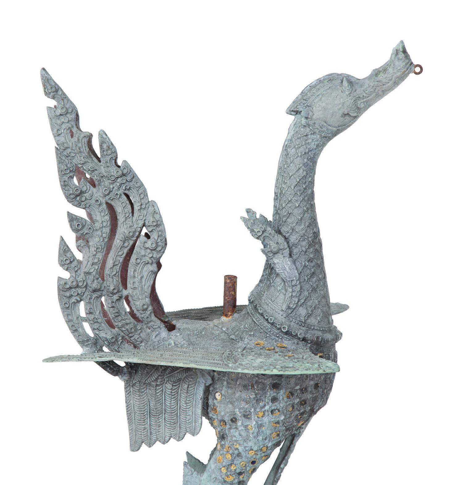 A Thai Patinated Cast Metal Garden Ornament — 19th/20th Century
