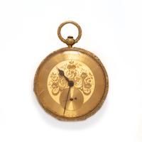 18K YELLOW GOLD POCKET WATCH