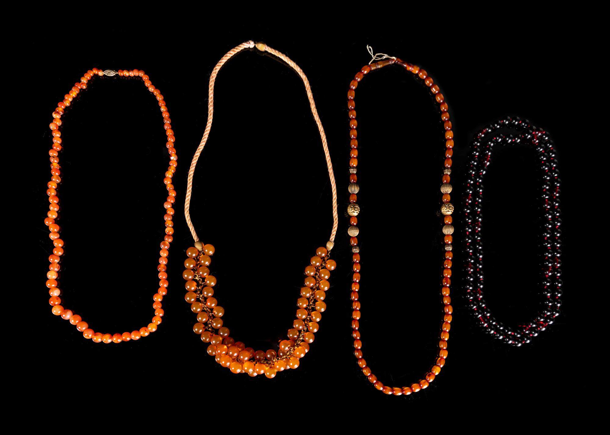 Eight Strands of Chinese Beaded Necklaces