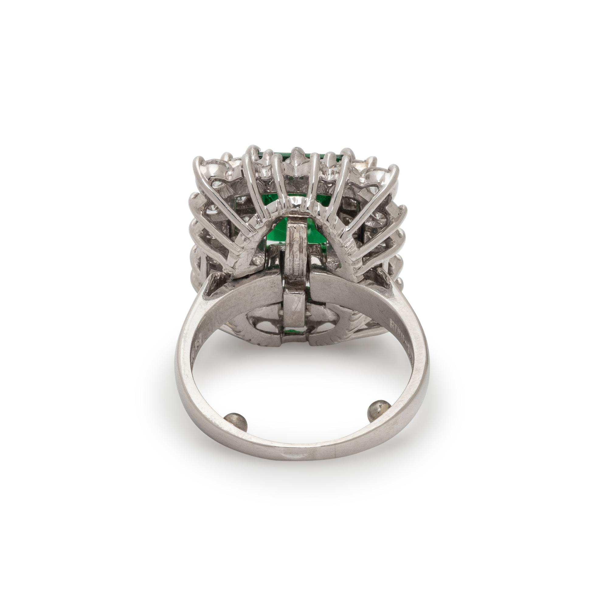 TSAVORITE GARNET AND DIAMOND CONVERTIBLE PENDANT RING