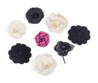 Eight Chanel Camellia Brooches