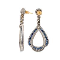 DIAMOND AND SAPPHIRE EARRINGS