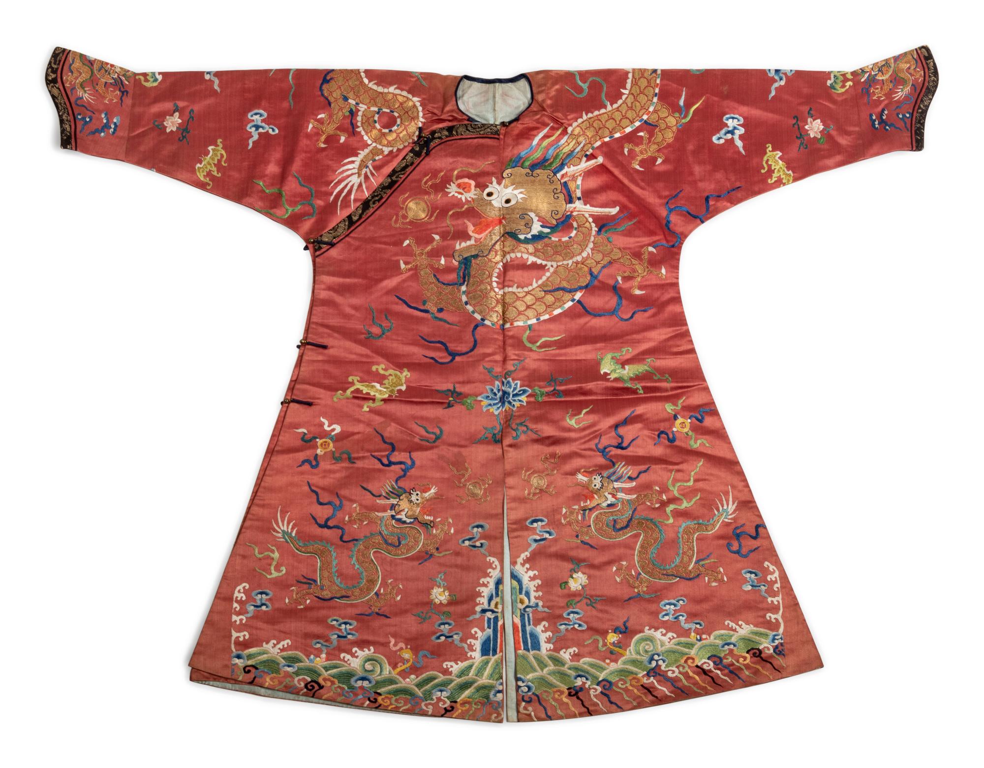 Two Chinese Silk Embroidered Chinese Children's Articles