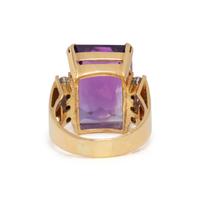 AMETHYST AND DIAMOND RING