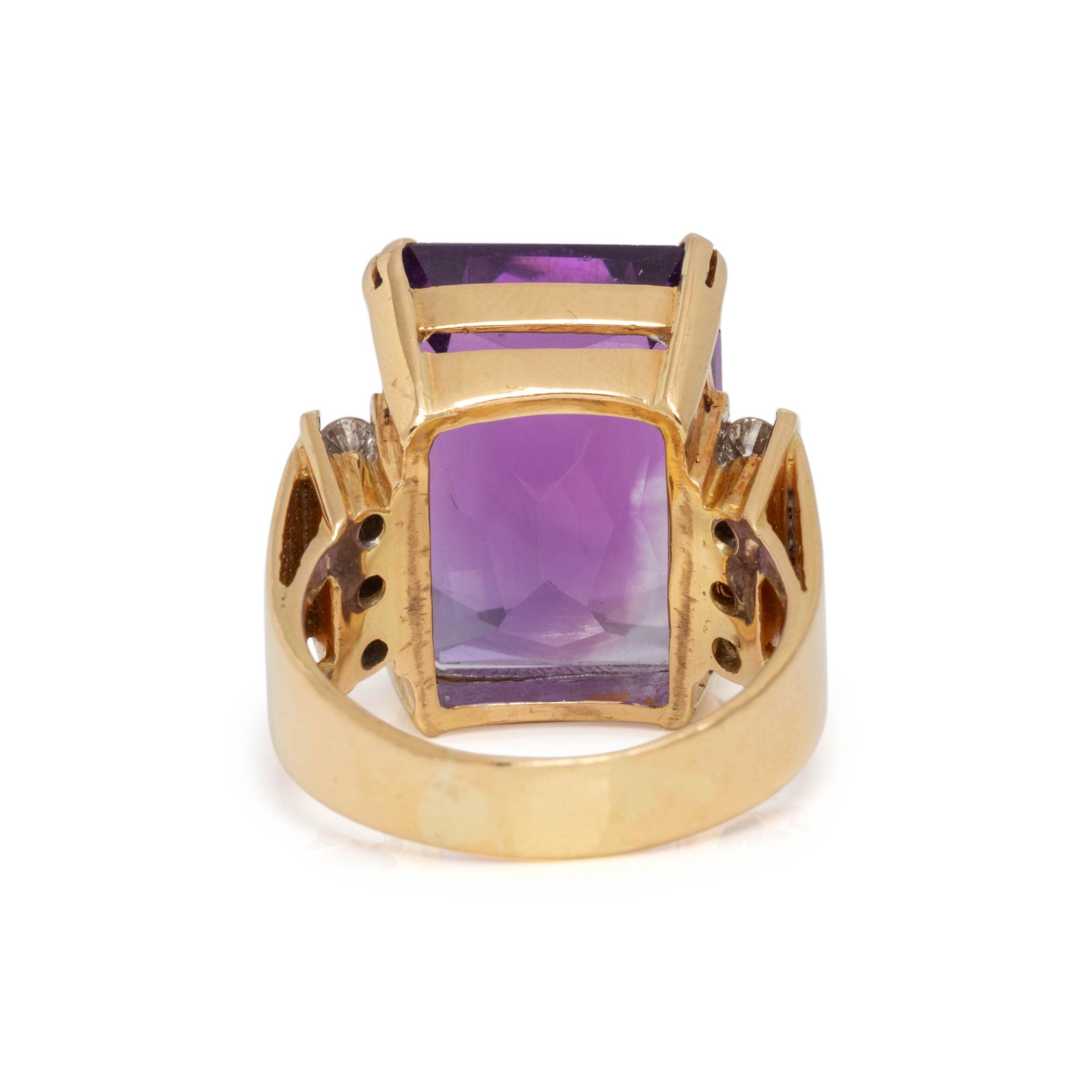 AMETHYST AND DIAMOND RING