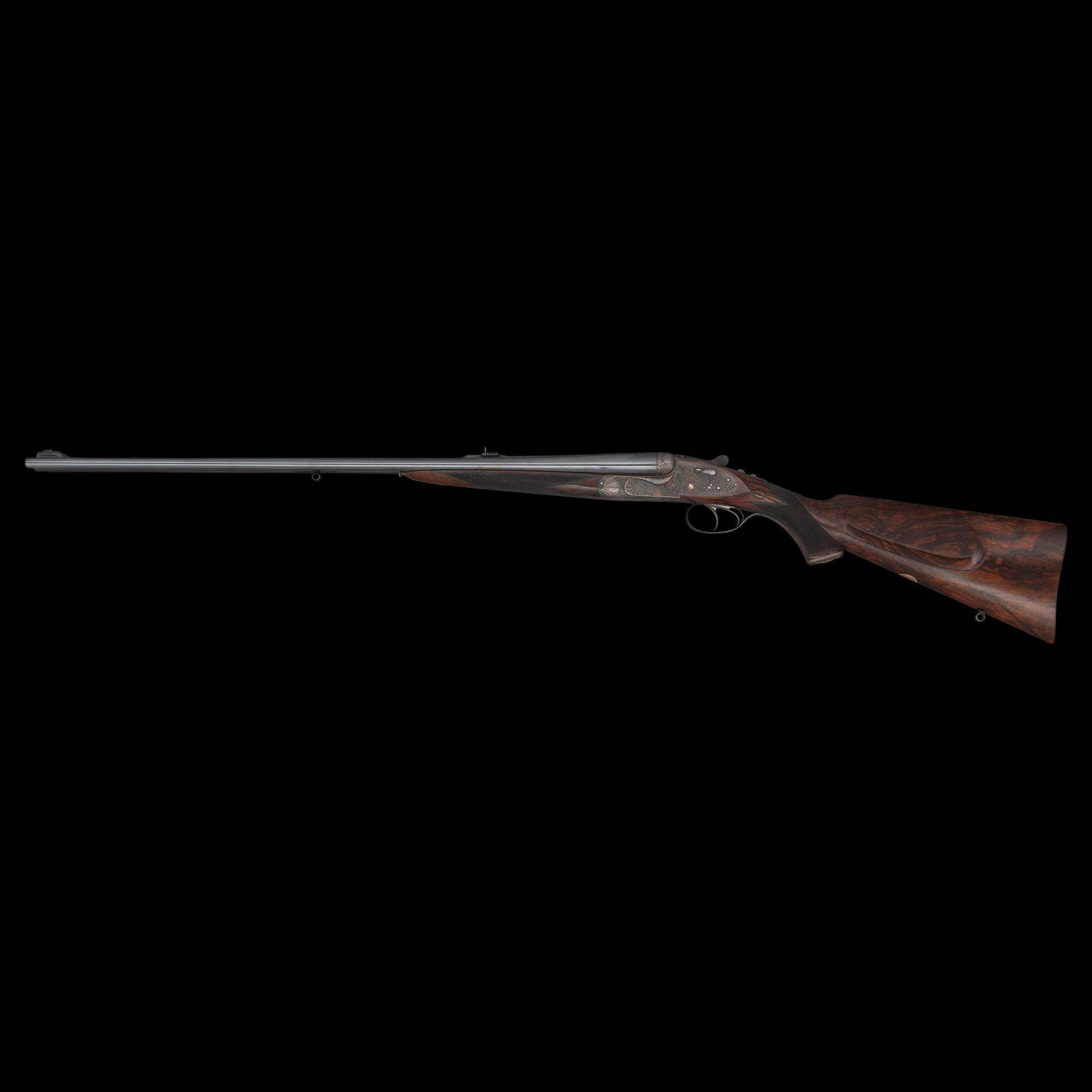 **Holland & Holland Royal Hammerless Full Side Lock Ejector Double Rifle in .240 Flanged with Case and Accessories