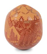 Sgraffito Redware Jar