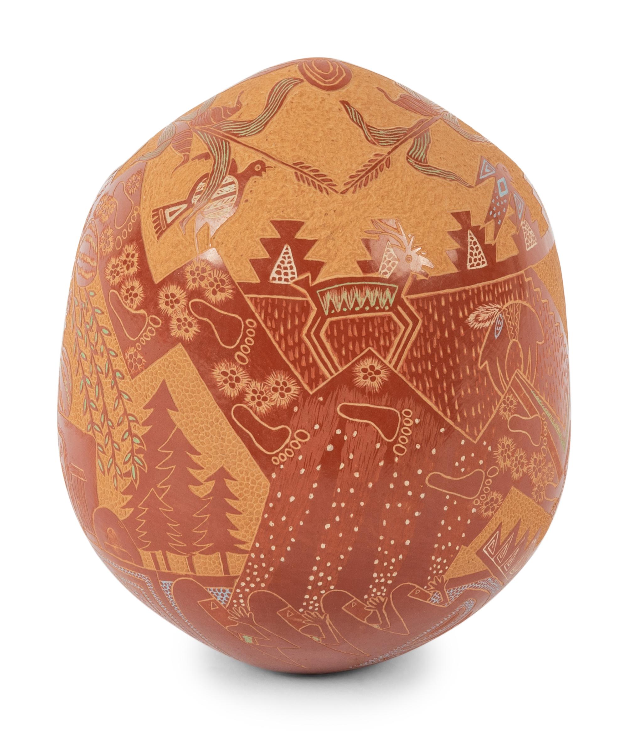Sgraffito Redware Jar