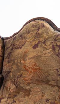 A Louis XV Style Walnut Tapestry-Upholstered Bergère