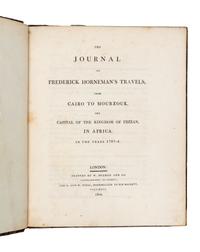 HORNEMANN, Friedrich Konrad (1771-1801). The Journal of Frederick Hornemann's Travels, from Cairo to Mourzouk… In the Years 1797-8. Lon