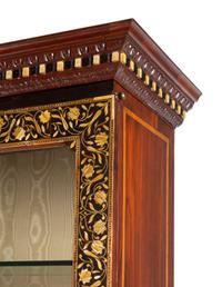 An Anglo-Indian Ivory-Inlaid Indian Rosewood Secretary Bookcase