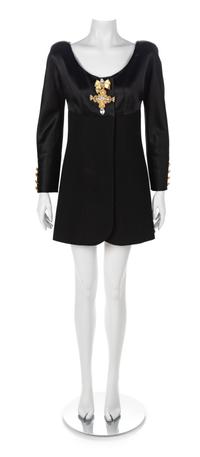 Christian Dior Black Cross Top Haute Couture, 1980-90s No size label