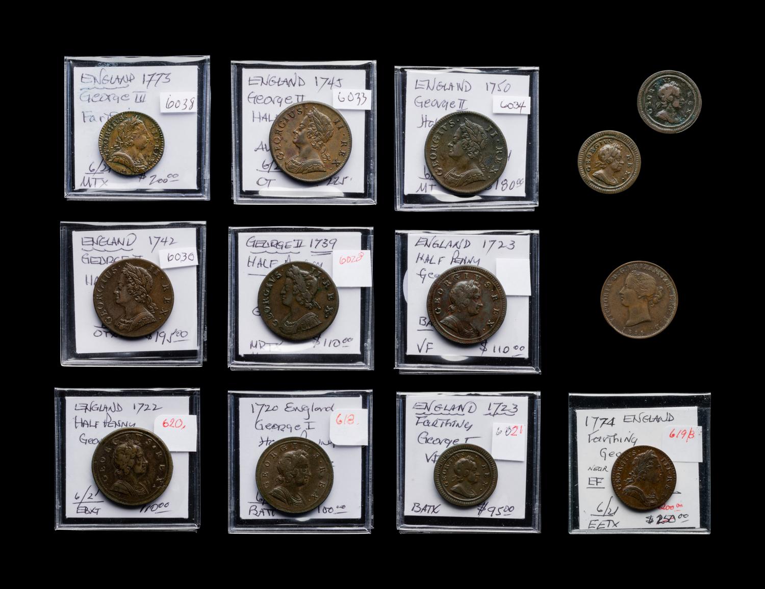 [GREAT BRITAIN] A Collection of Twelve Georgian Copper Coins