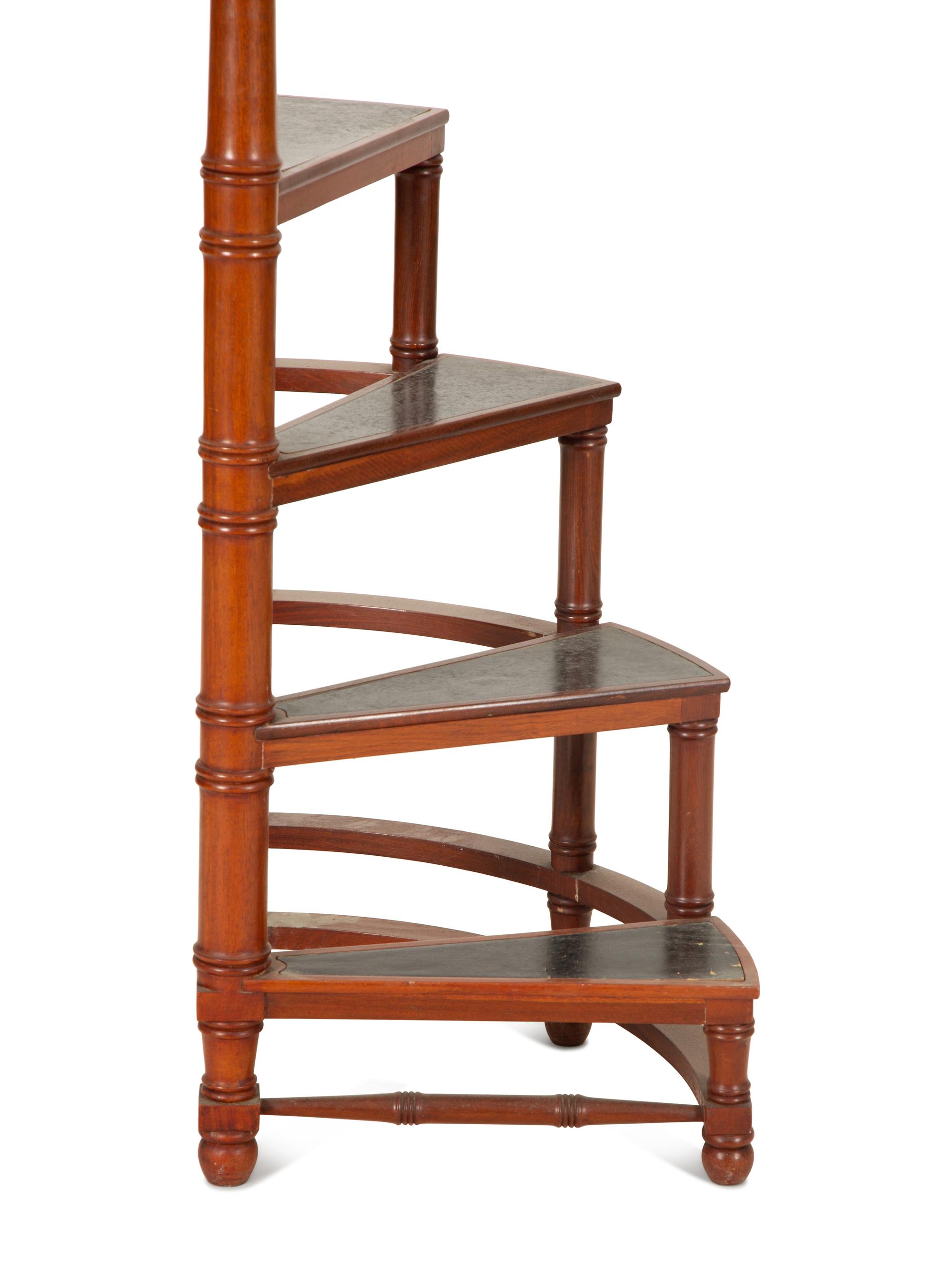 A Set of Regency Style Mahogany Library Steps