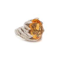 CITRINE AND DIAMOND RING