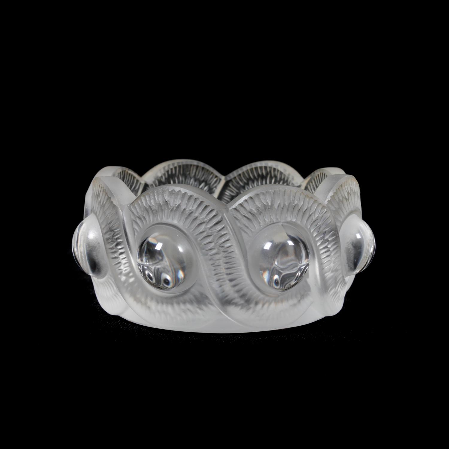 Two Lalique Molded and Frosted Glass Articles