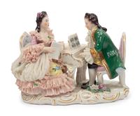 Two Meissen Porcelain Figural Groups