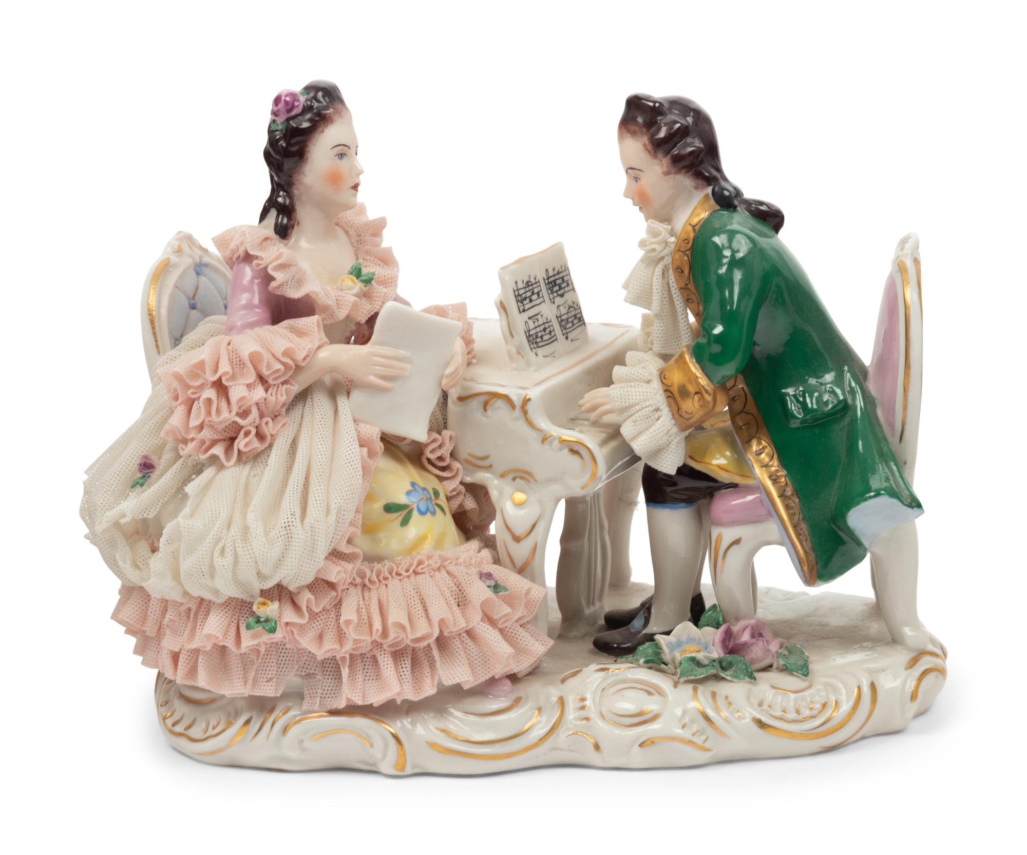 Two Meissen Porcelain Figural Groups