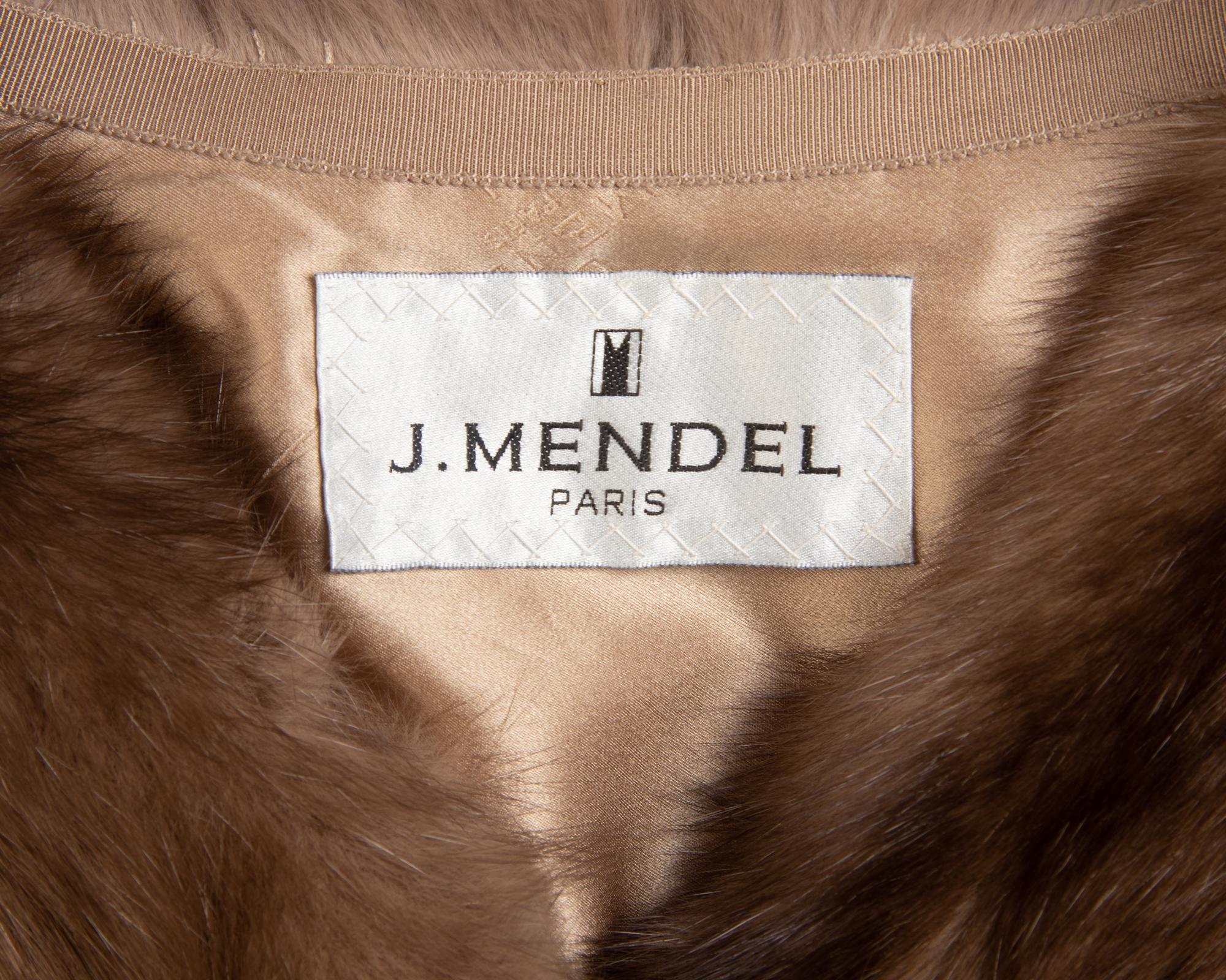 J. Mendel Sable Fur Shrug Trimmed with Badger