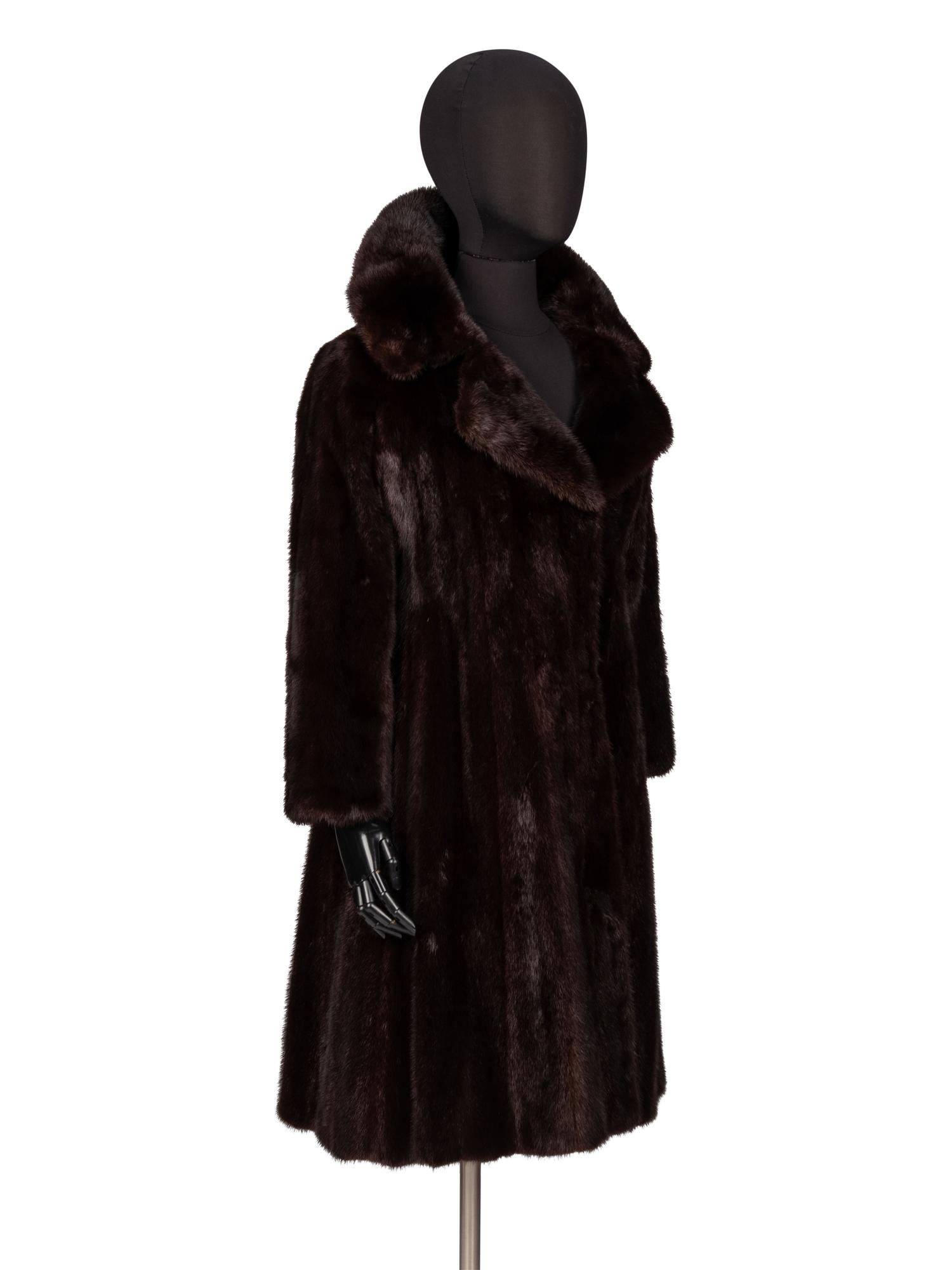 GALANOS, RANCH MINK FUR COAT