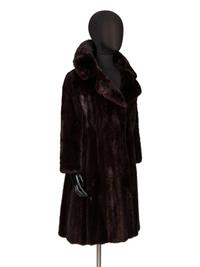 GALANOS, RANCH MINK FUR COAT