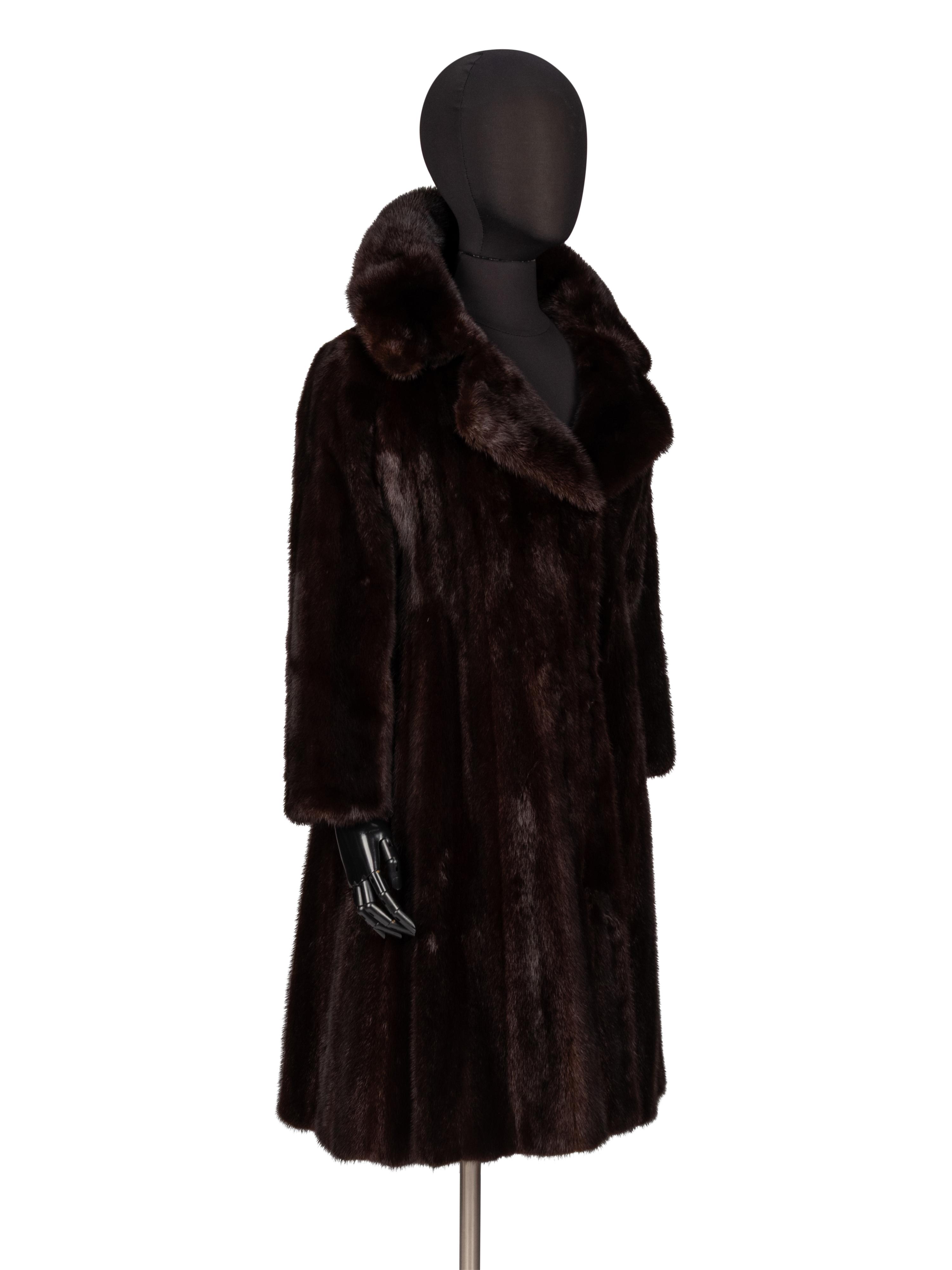 GALANOS, RANCH MINK FUR COAT