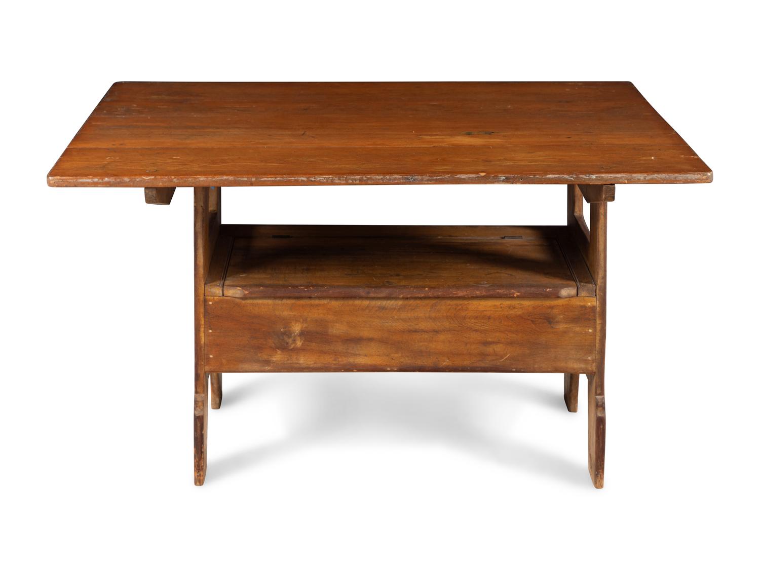 A Grain-Painted Hutch Table