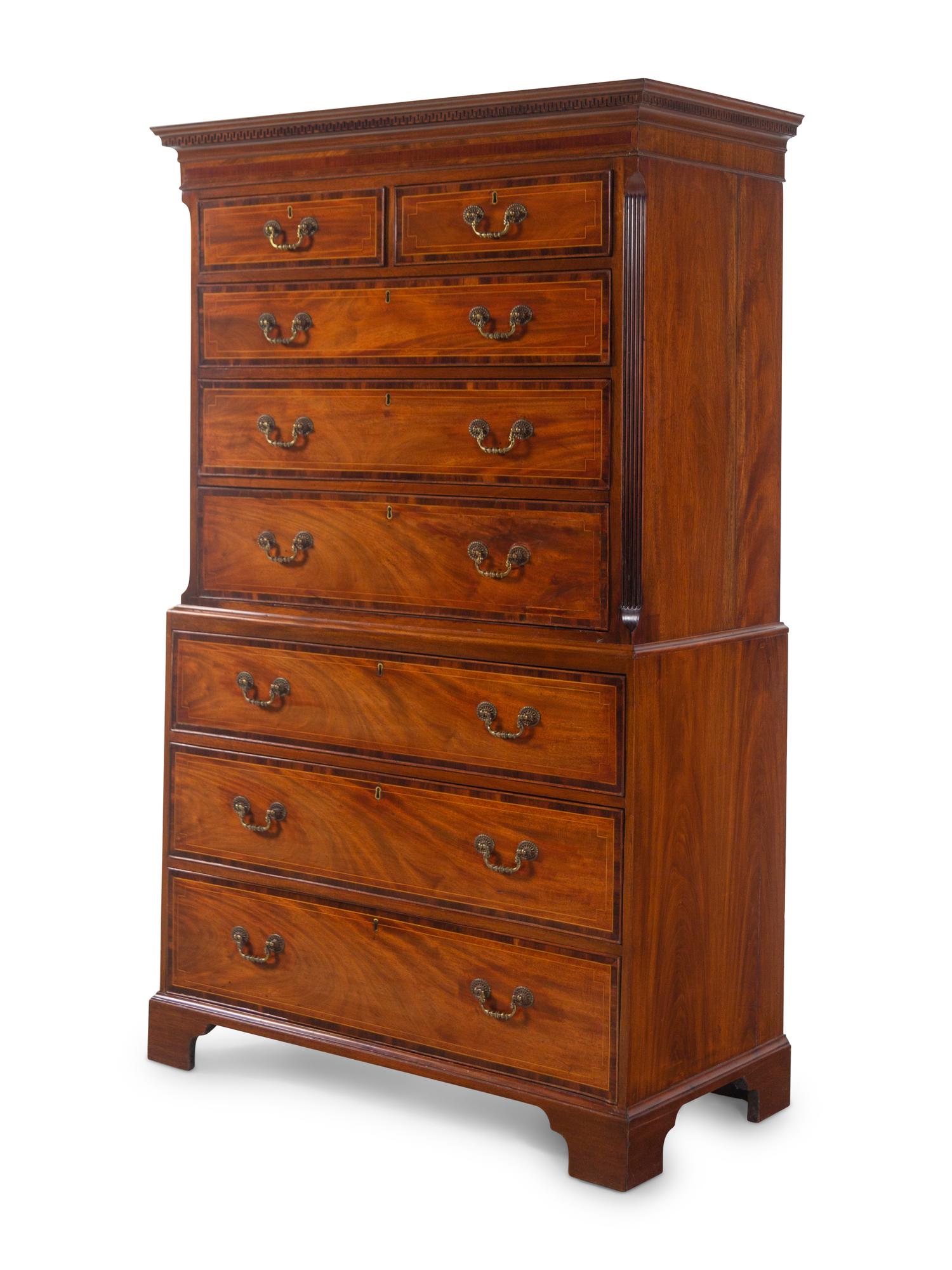 A George III Mahogany Chest-on-Chest