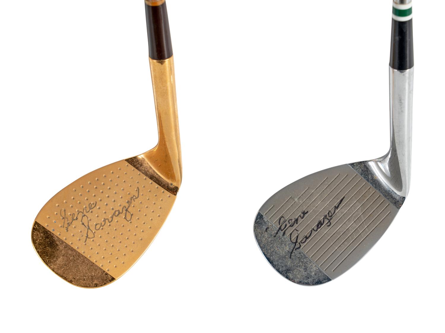 A Group of Gene Sarazen Signed Autograph Limited Edition Commemorative Golf Clubs