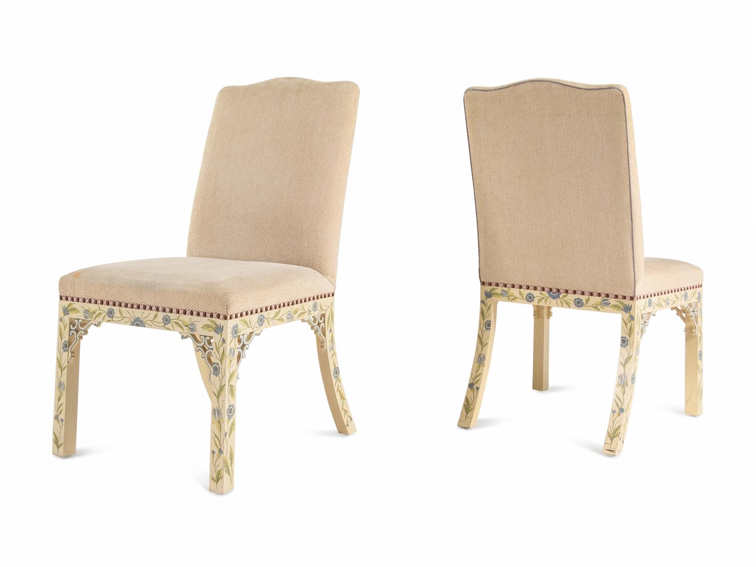 A Set of Twelve Painted Dining Chairs
