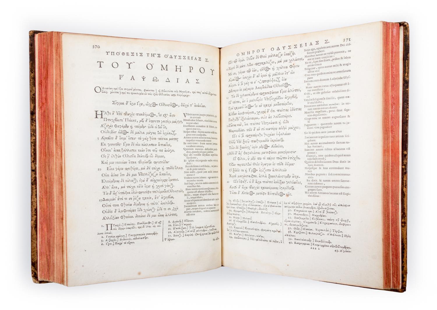 (HOMER) SCHREVEL, CORNELIUS. Ilias & Odyssea. Amsterdam: Elzevir, 1656. 2 vols.