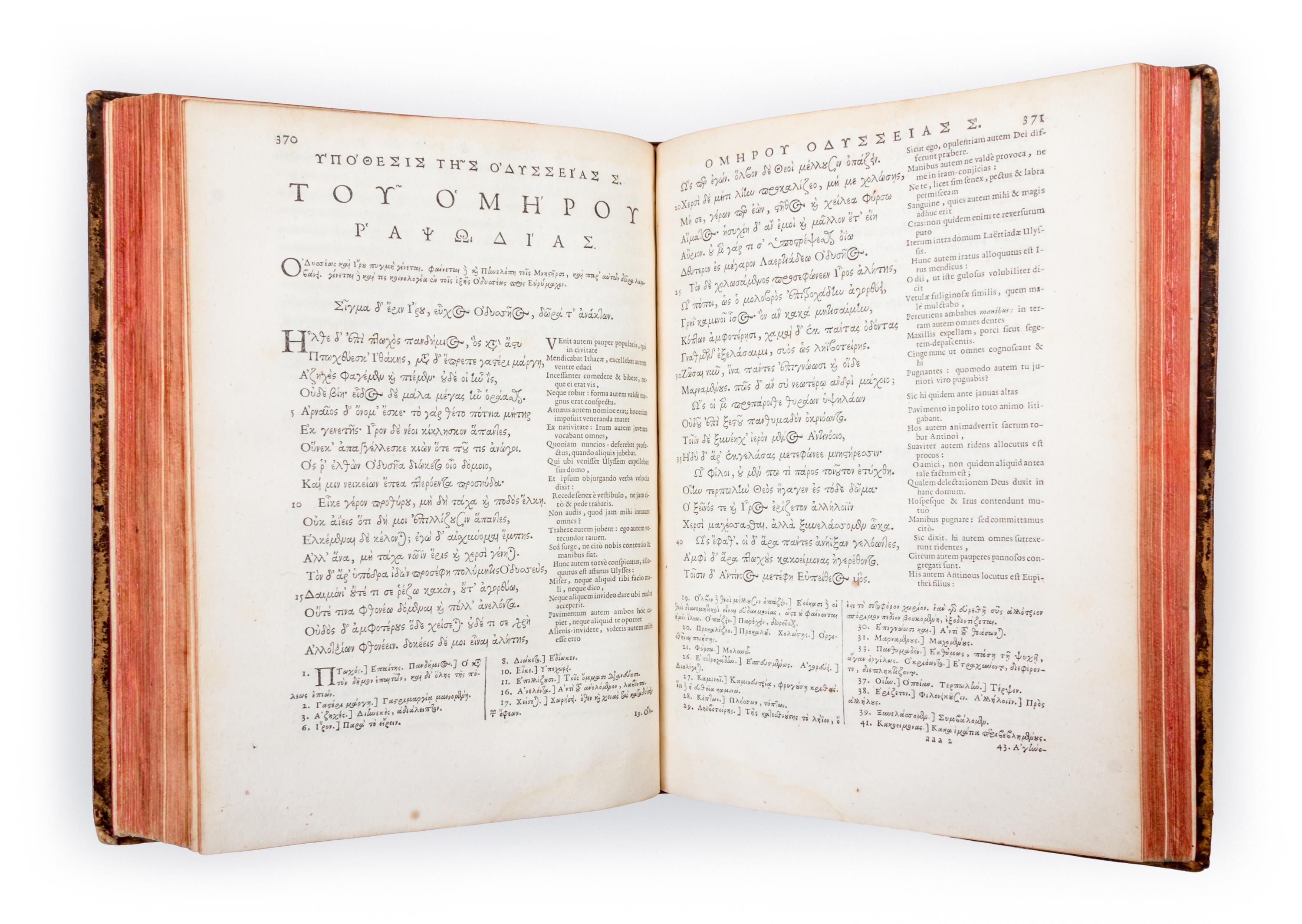 (HOMER) SCHREVEL, CORNELIUS. Ilias & Odyssea. Amsterdam: Elzevir, 1656. 2 vols.