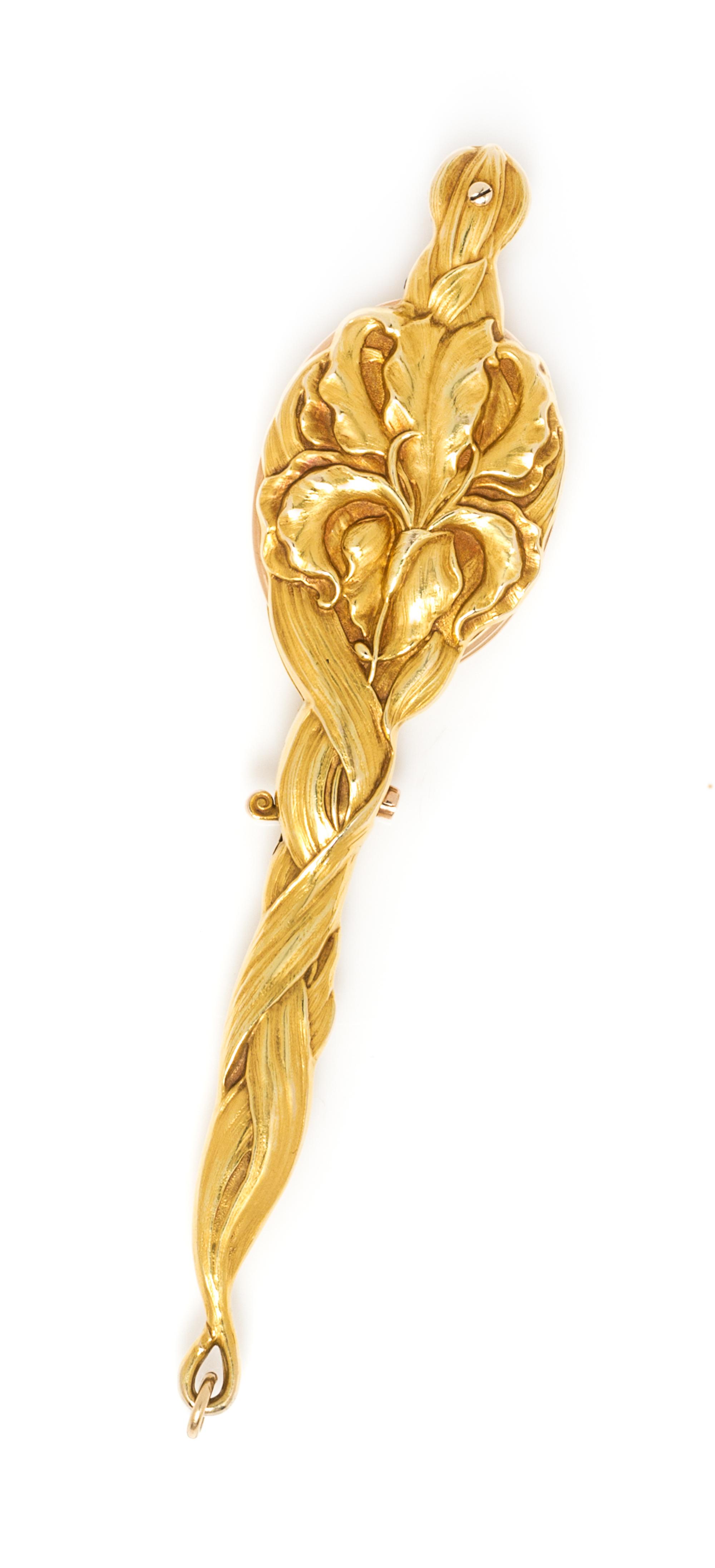 An Art Nouveau Yellow Gold Lorgnette, 21.90 dwts.