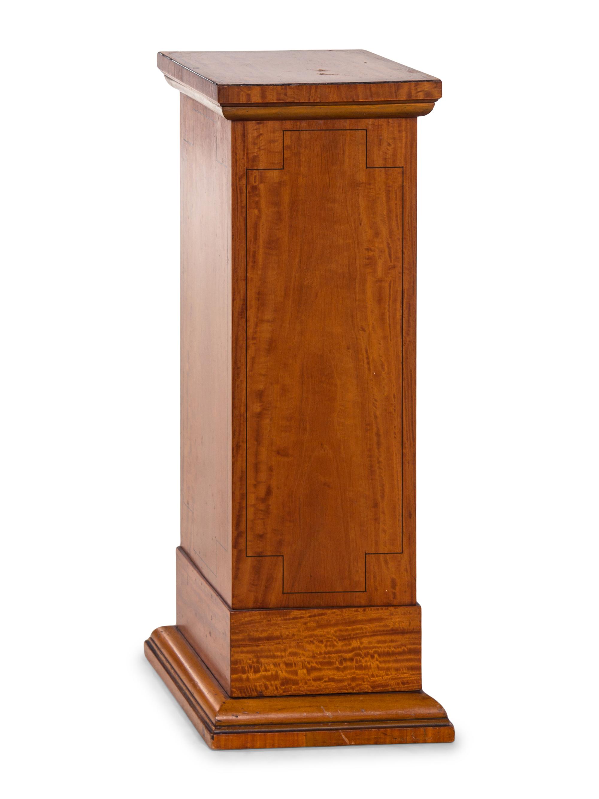 An Edwardian Satinwood Pedestal