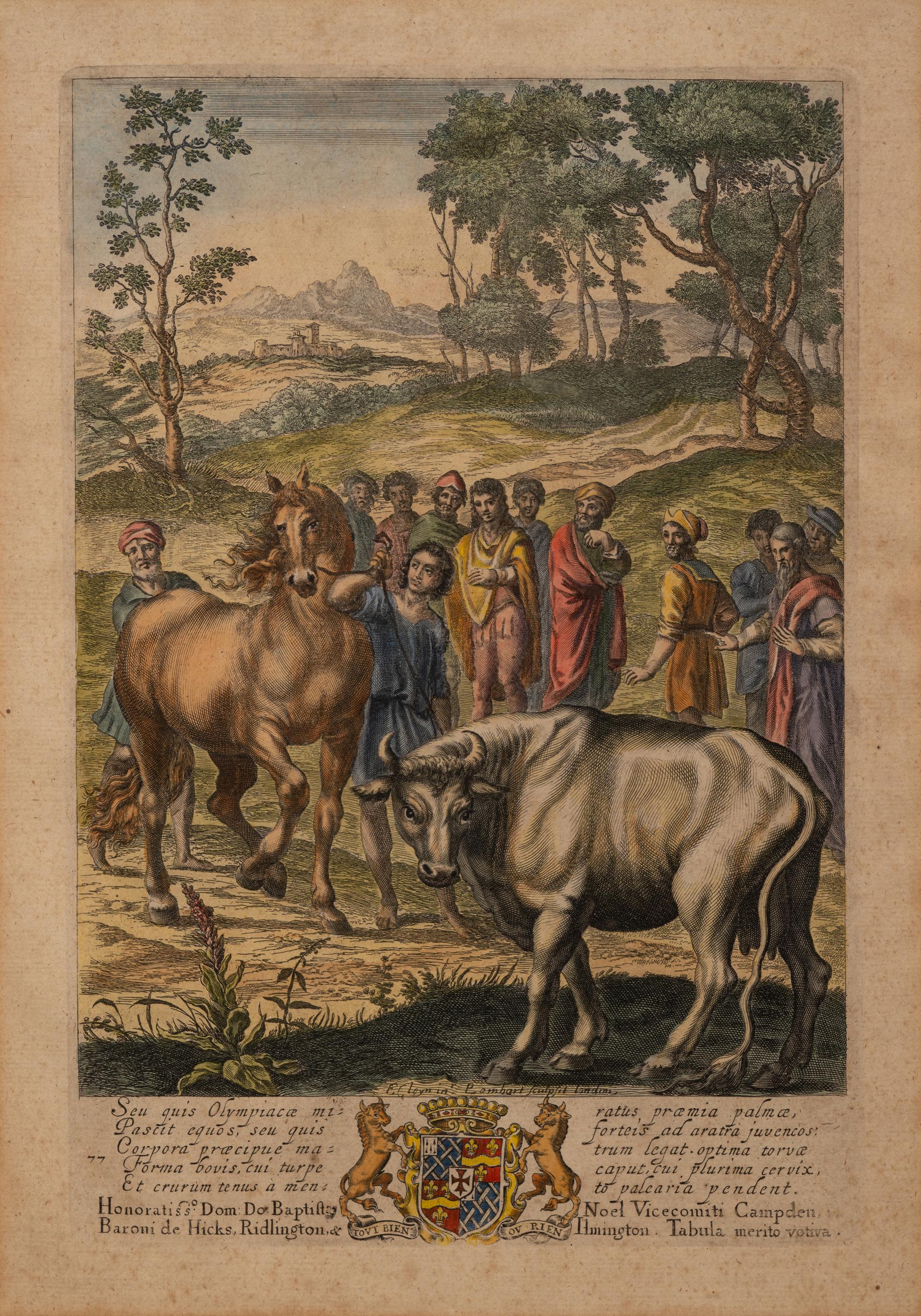 Two Pairs of Hand Colored Engravings (17th/18th Century)