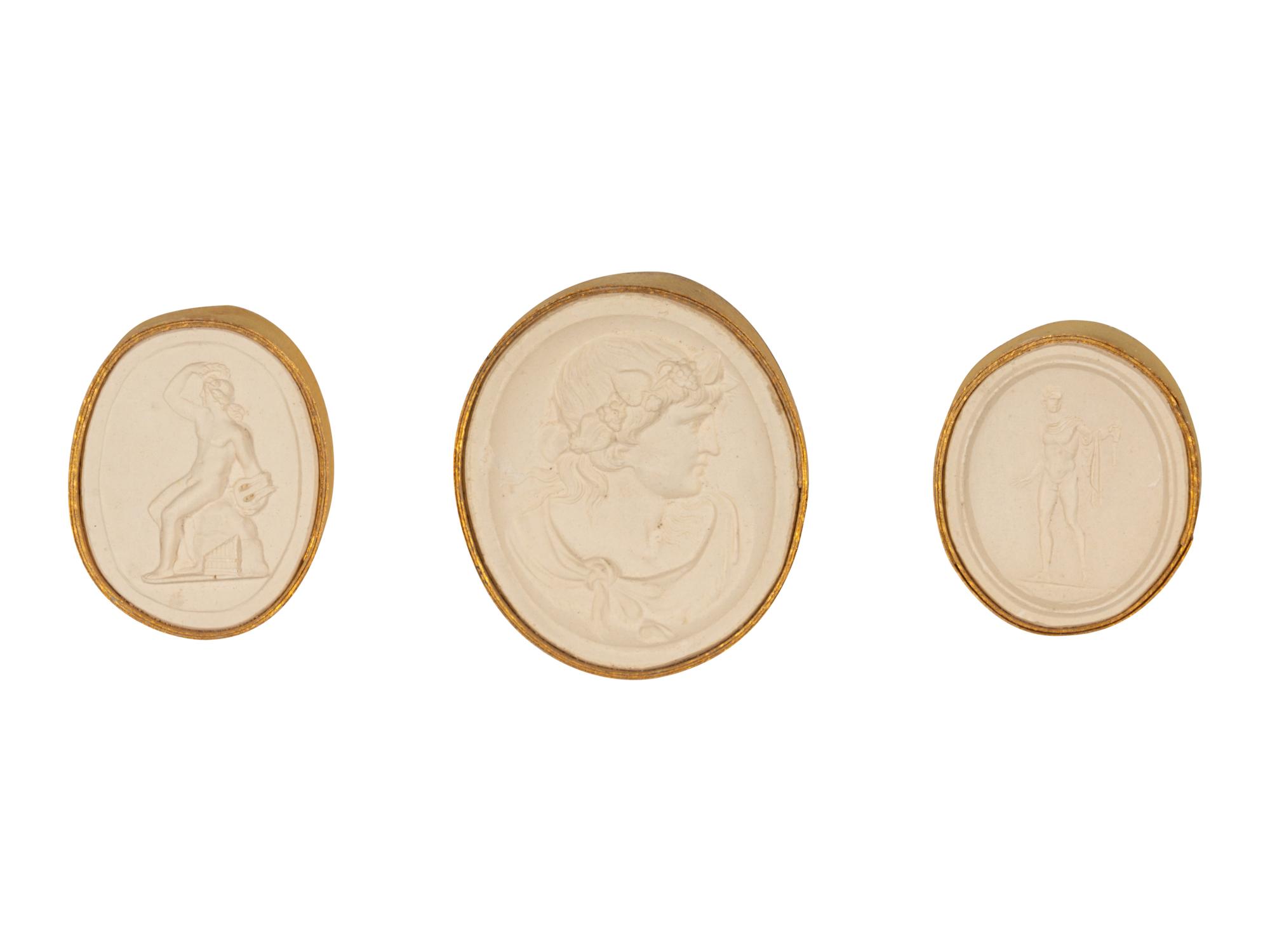 Sixteen Framed Groups of Grand Tour Plaster Intaglios
