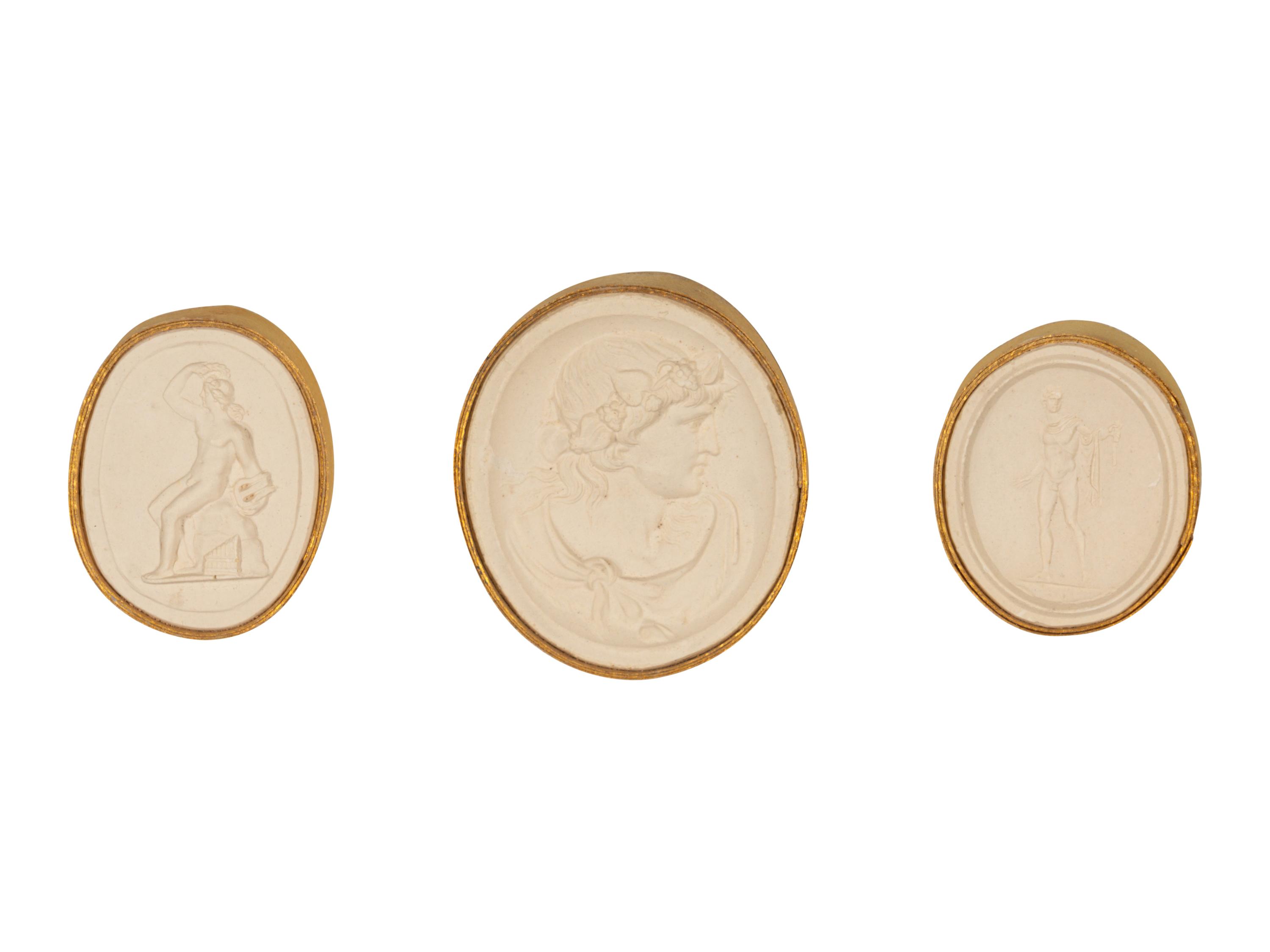 Sixteen Framed Groups of Grand Tour Plaster Intaglios