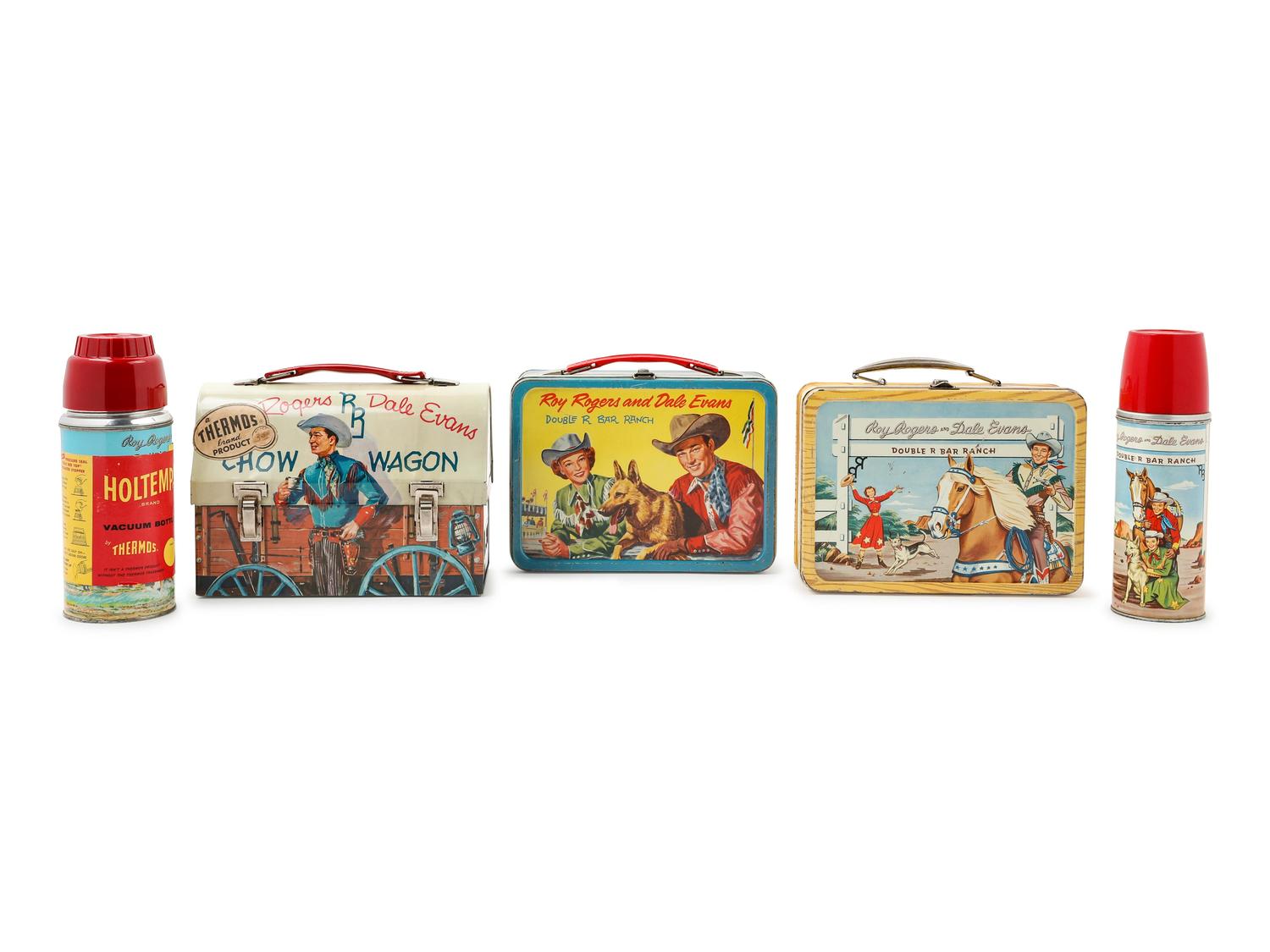 Three Thermos Bottle Co. "Roy Rogers & Dale Evans' Lunch Boxes