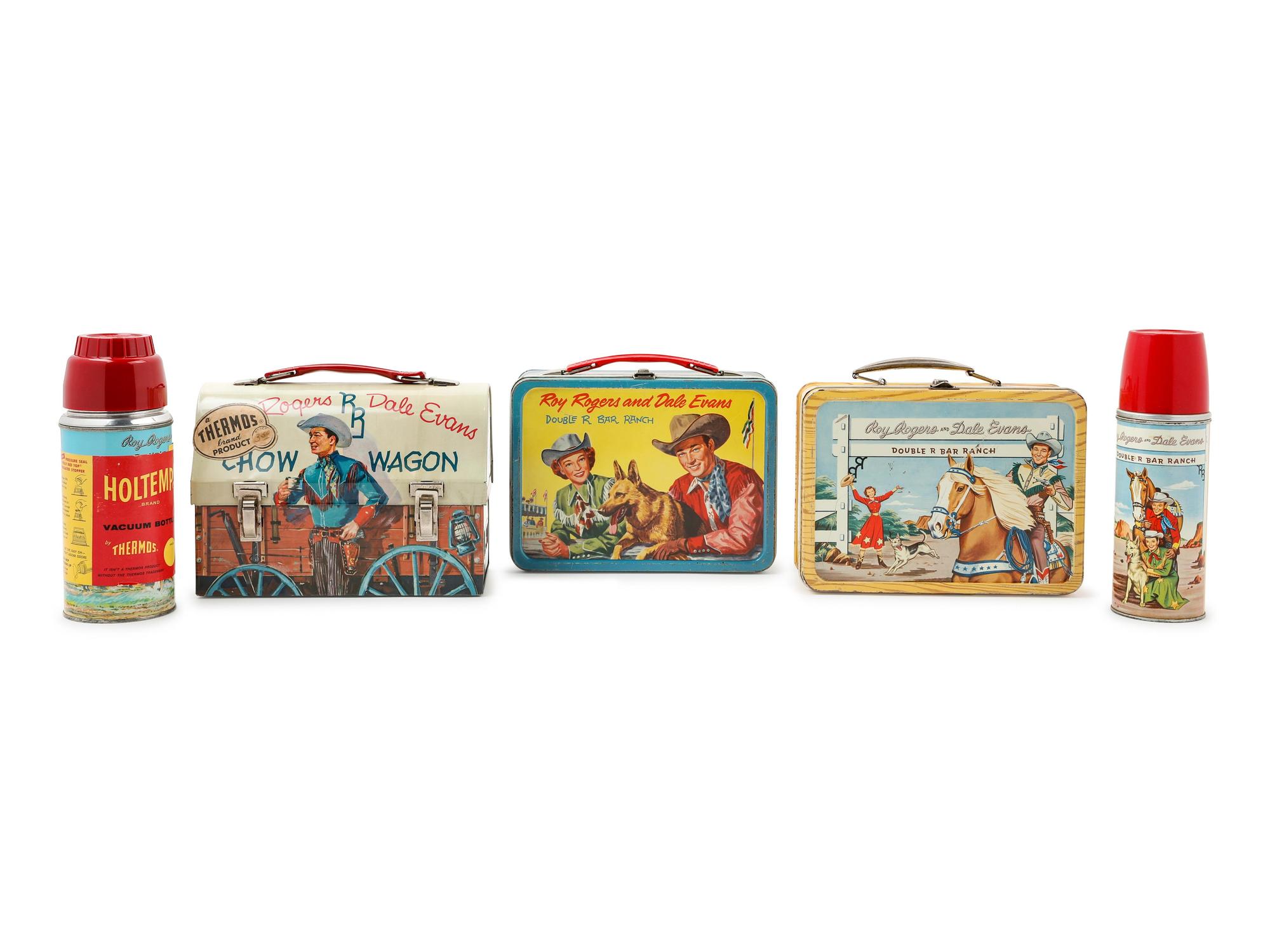 Three Thermos Bottle Co. "Roy Rogers & Dale Evans' Lunch Boxes