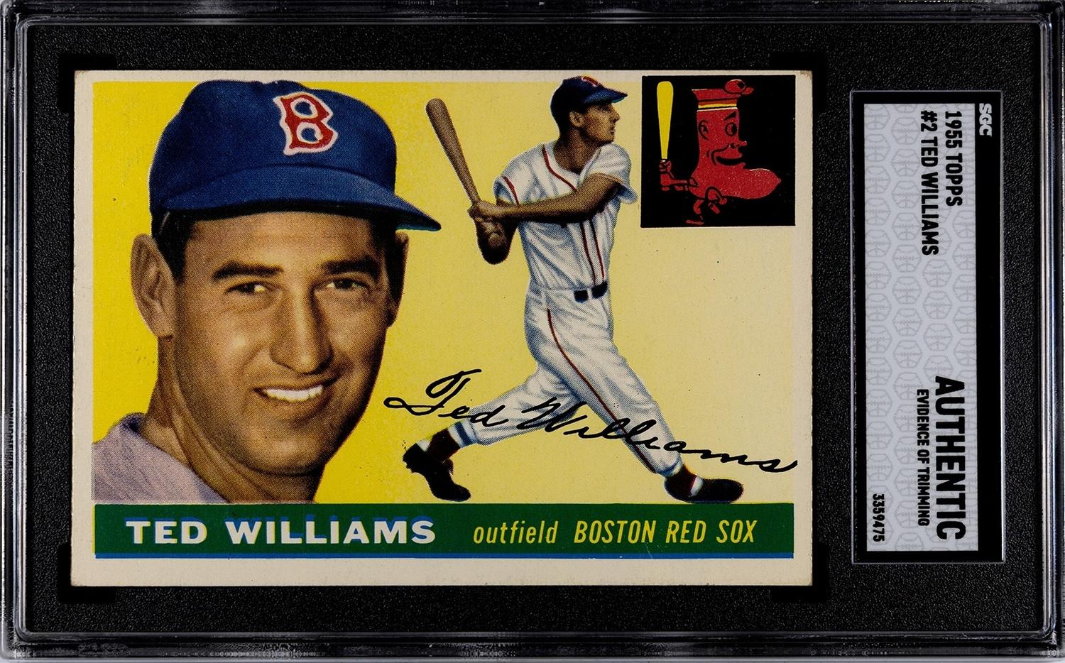 A Group of 1955 Topps Willie Mays and Ted Williams Baseball Cards No. 194 (SGC Authentic)