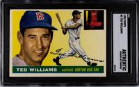 A Group of 1955 Topps Willie Mays and Ted Williams Baseball Cards No. 194 (SGC Authentic)