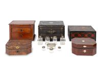 A Collection of Jewelry Boxes and Table Caskets