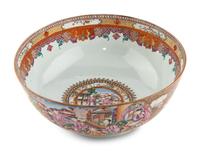 A Chinese Export Porcelain Punch Bowl