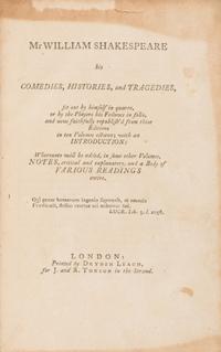 [Literature] Shakespeare, William. Mr William Shakespeare: his Comedies, Histories, and Tragedies...